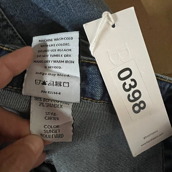 Boyish CARTER Womens Denim Straight Leg Sz 27 in SUNSET BOULEVARD - Picture 6 of 10